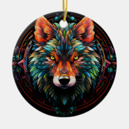 Decoración de árbol de cerámica de vidrio templado