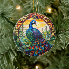 Decoración de árbol de cerámica de vidrio templado