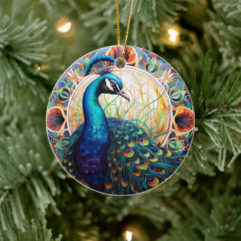 Decoración de árbol de cerámica de vidrio templado