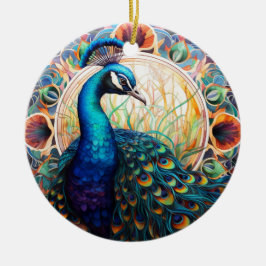 Decoración de árbol de cerámica de vidrio templado