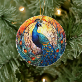 Decoración de árbol de cerámica de vidrio templado