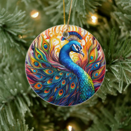 Decoración de árbol de cerámica de vidrio templado
