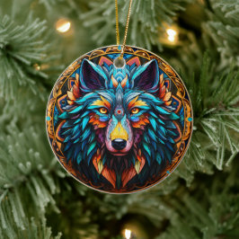 Decoración de árbol de cerámica de vidrio templado