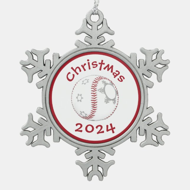 Decoración de árbol de Navidad #baseball (Anverso)