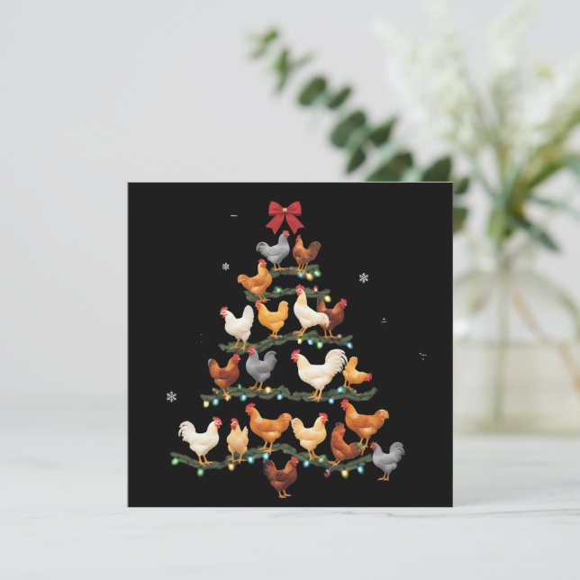 Decoración de árbol de Navidad con pollo Amante de (Anverso de pie)