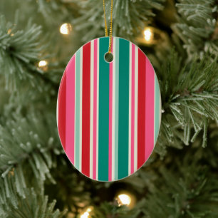 Decoración de árbol de Navidad rosa, rojo y verde