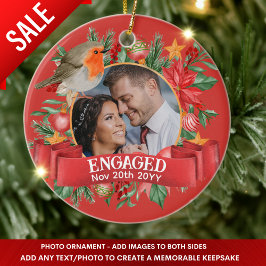 Decoración de árbol vintage de fotografías rojas p