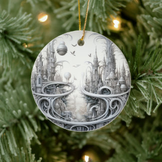 Decoración de árboles de cerámica de vidrio de fan