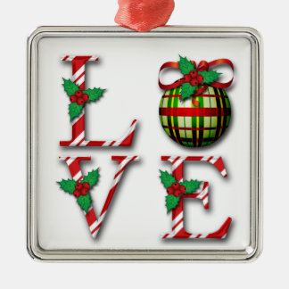 Decoración de árboles de navidad de amor elegante