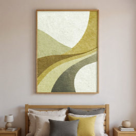 Decoración de Arte de Pared de Formas Curvas Abstr