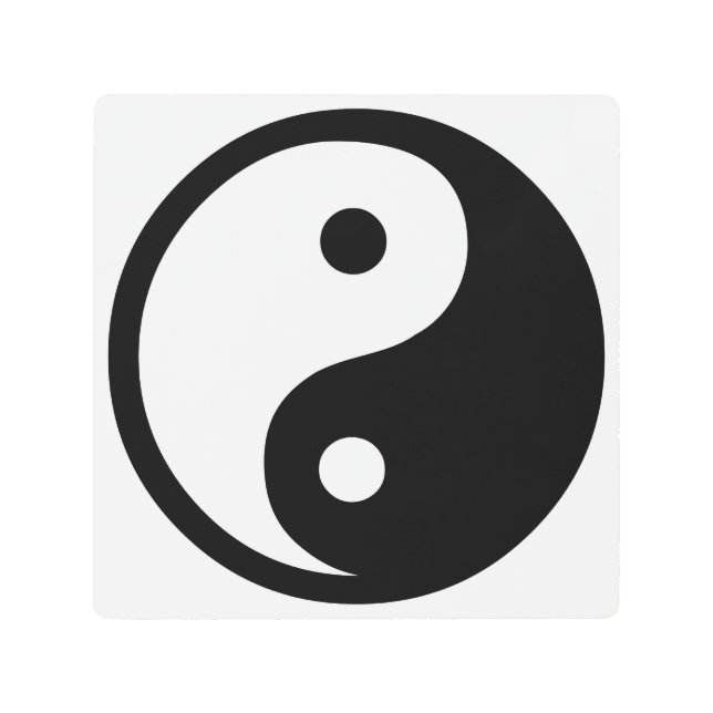 Decoración de arte mural Metalizado Yin Yang (Anverso)