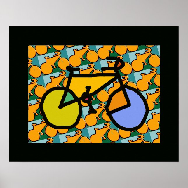 decoración de arte pop bici-bicicleta (Frente)