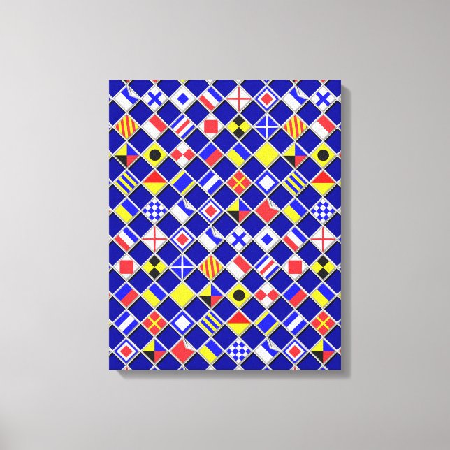 Decoración de azulejos de Bandera Náutica con efec (Anverso)