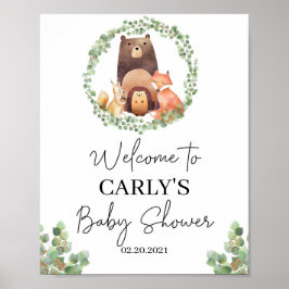 Decoración de Baby Shower|Animales de Woodland| si