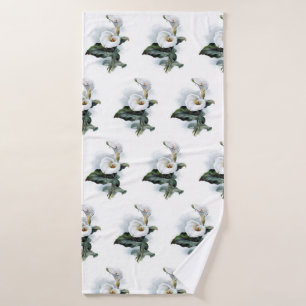 Decoración de baño elegante lirio de calla floral 