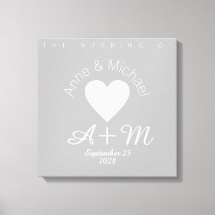 decoración de boda gris monograma amor