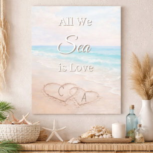 Decoración de boda Todo lo que vemos es amor Arena