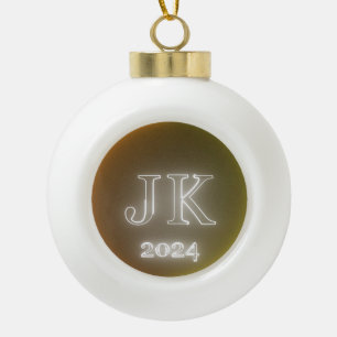 Decoración de bolas de cerámica JK 2024 Naranja Am