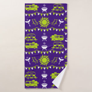 Decoración de camping de caravana