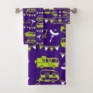 Decoración de camping de caravana