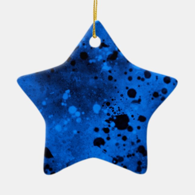 Decoración de cerámica azul y negro (Frente)