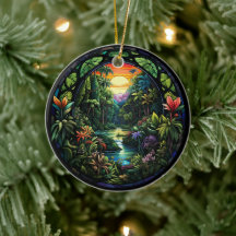 Decoración de cerámica de río tropical Aspecto de 