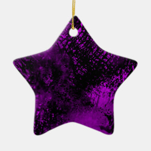 Decoración de cerámica morada y negra