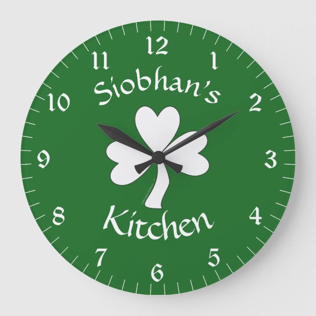 Decoración de cocina irlandesa Reloj personalizado (Anverso)