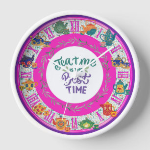 Decoración de Cocina Maximalista Reloj de Hora del