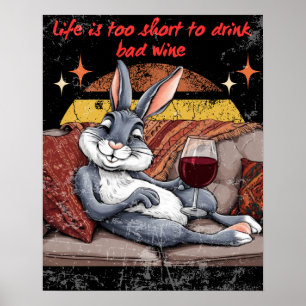 Decoración de conejo de vino suave