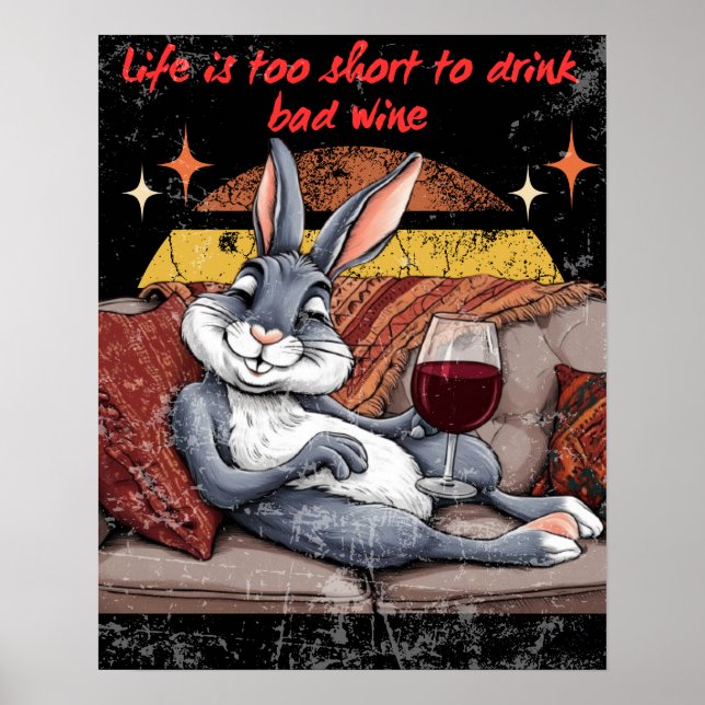 Decoración de conejo de vino suave (Frente)