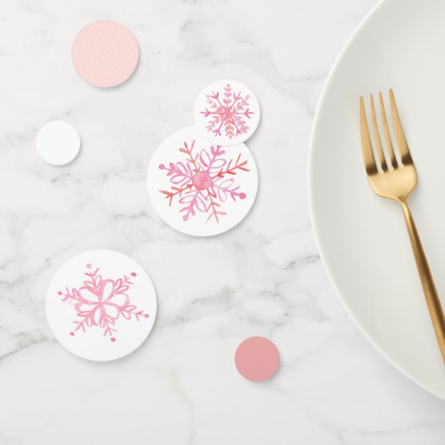 Decoración de confeti fiesta de copas de nieve ros (Grupo)