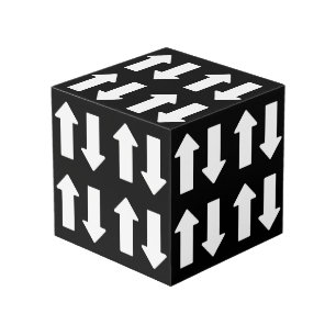 Decoración de Cubo de Madera Arriba Abajo