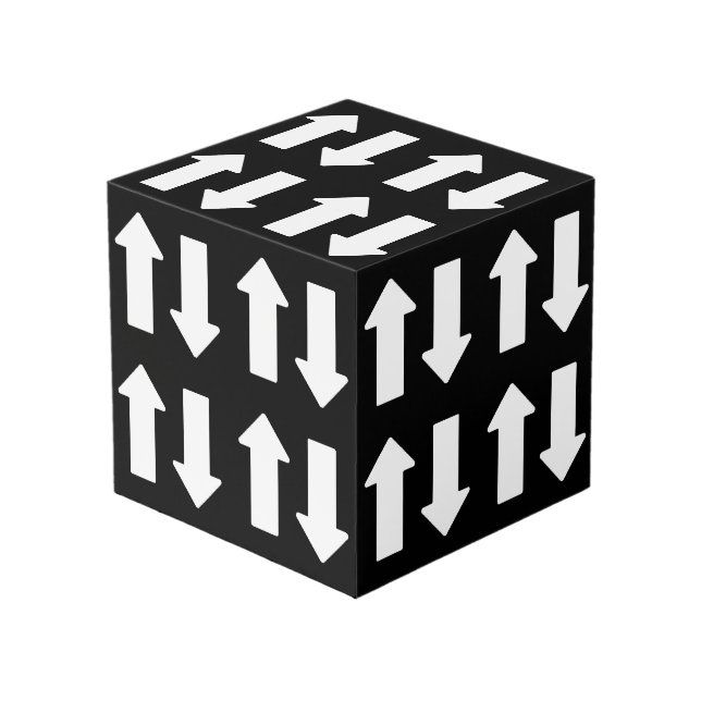 Decoración de Cubo de Madera Arriba Abajo (Angulo Anverso)