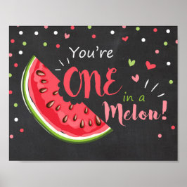 Decoración de cumpleaños de fiesta Uno en un melón