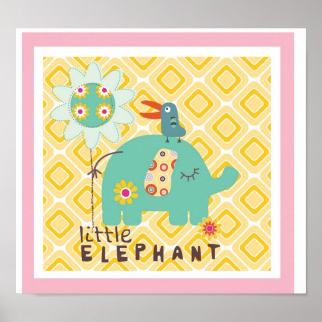 decoración de elefante pequeño para pared (Frente)