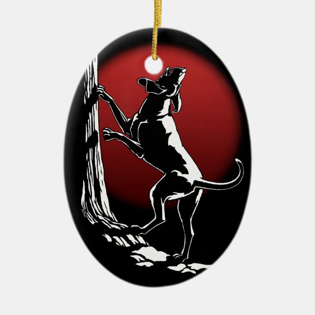Decoración de encargo del perro de caza del (Frente)