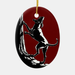 Decoración de encargo del perro de caza del