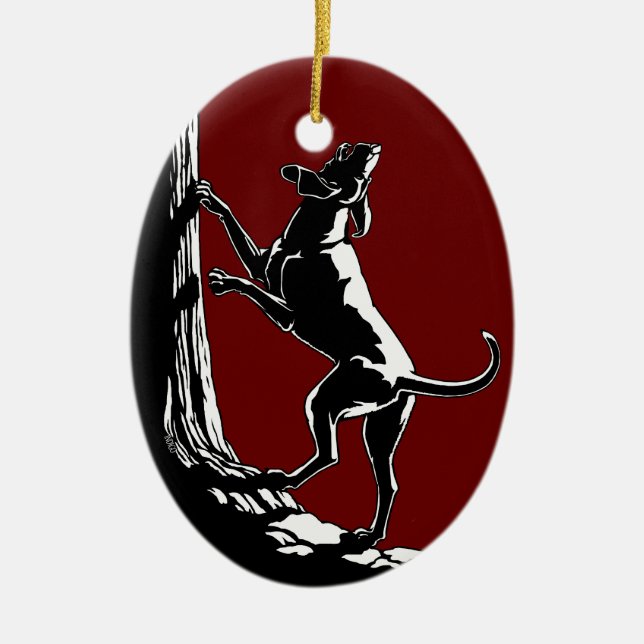 Decoración de encargo del perro de caza del (Frente)