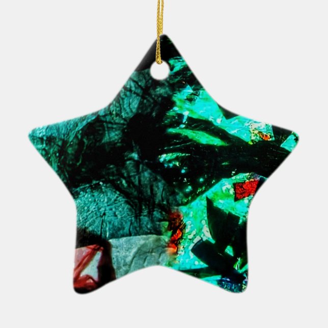  decoración de estrella doble azul oscuro abstract (Frente)