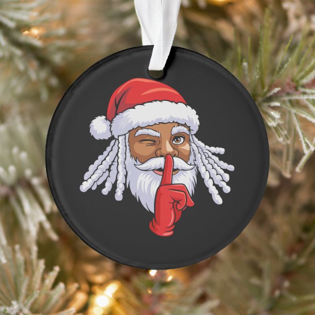 Decoración de fiesta de Navidad de Papá Noel afroa (Árbol)