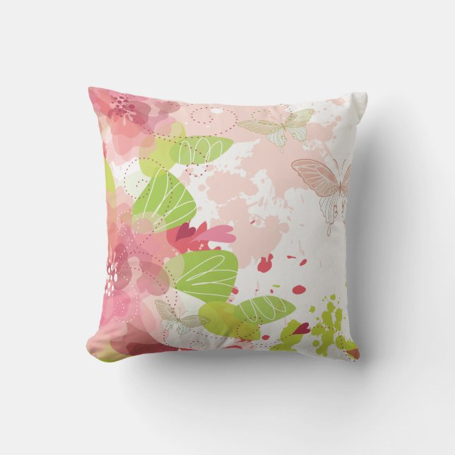 Decoración de flores 16 almohada (Anverso)