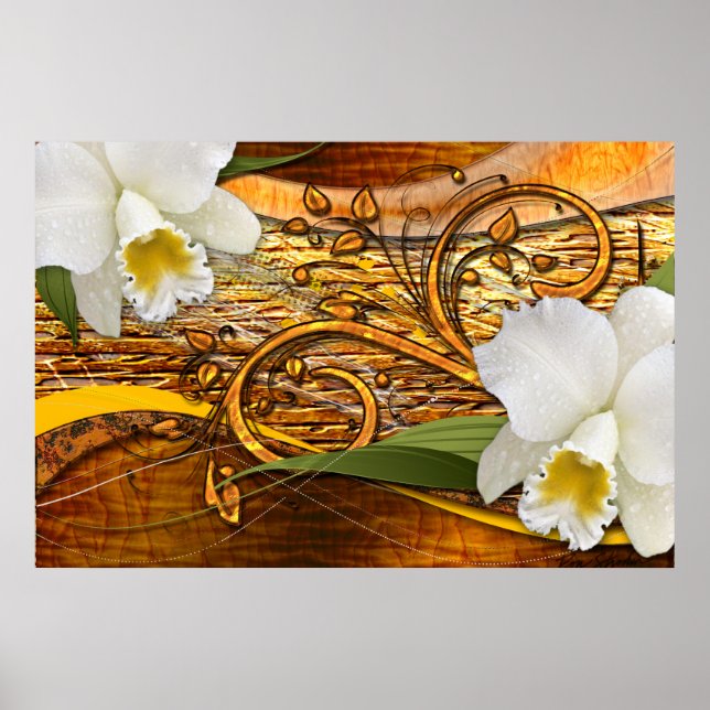 Decoración de flores 3 Póster (Frente)