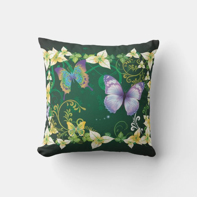 Decoración de flores 4 almohada (Anverso)