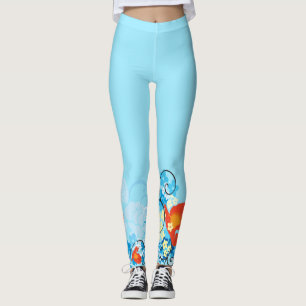 Decoración de flores 70A Leggings