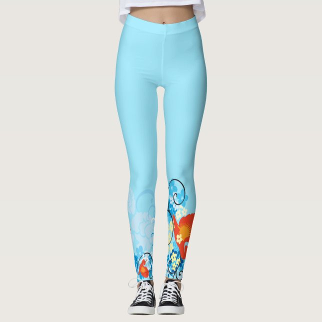 Decoración de flores 70A Leggings (Anverso)