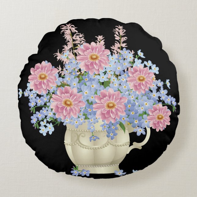 decoración de flores arrojar almohada (Anverso)