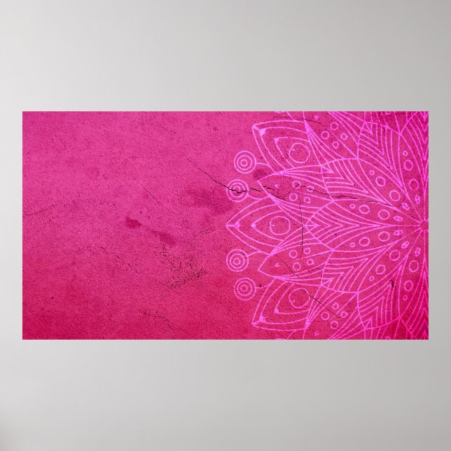 Decoración de fondo rosa de Mandala (Frente)