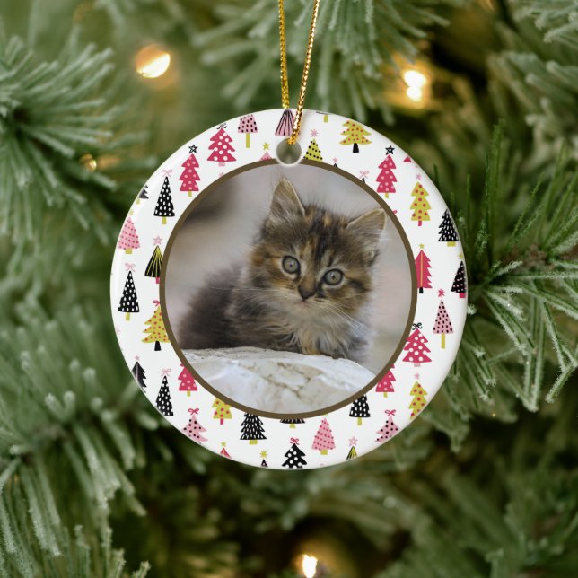 Decoración de foto de mascota de Navidad editable (Árbol)
