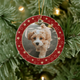 Decoración de foto de mascota de Navidad editable